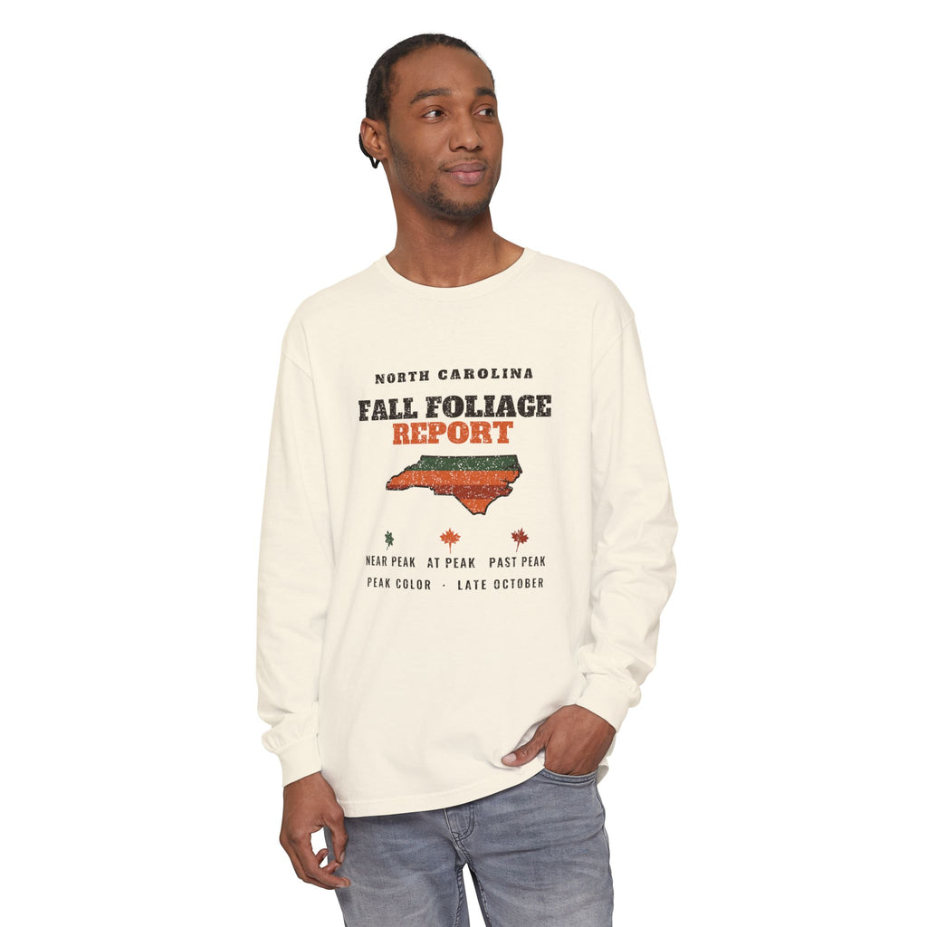 North Carolina Fall Foliage Report Map Long Sleeve Tee