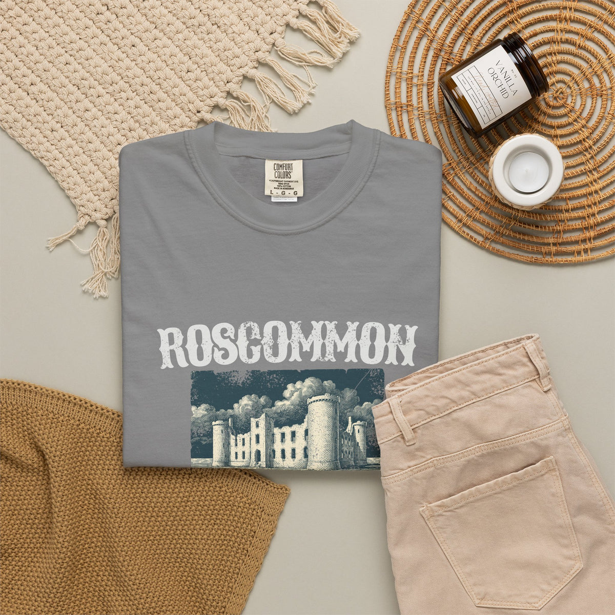 Roscommon Ireland Est 1585 Castle Ruins T-Shirt