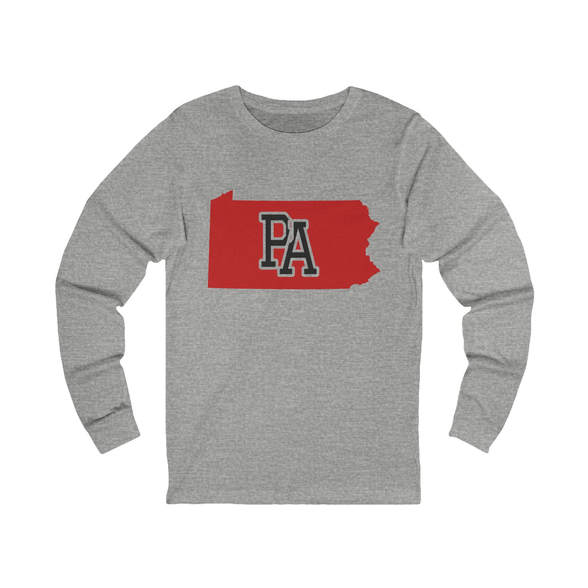 Pennsylvania Varsity Monogram Map Long Sleeve Tee