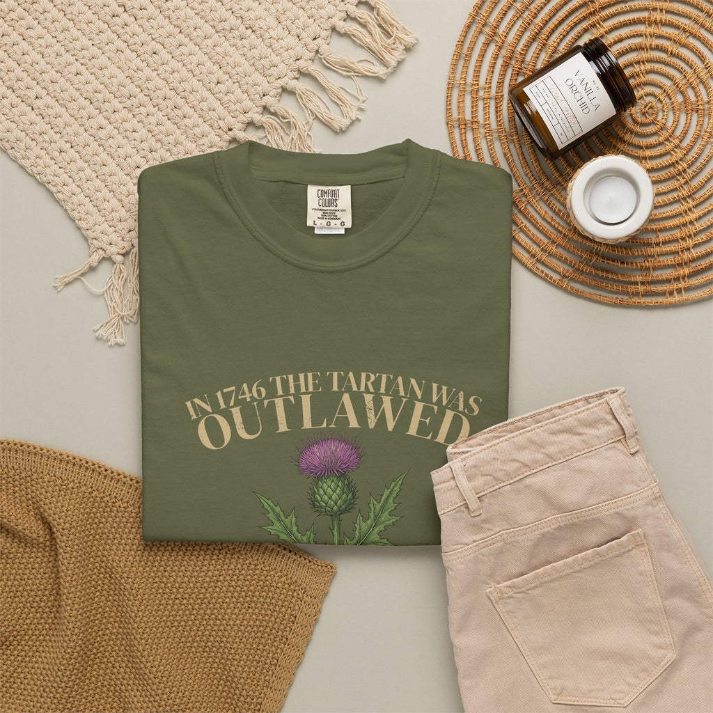 In 1746 the Tartan Was Outlawed Scottish Thistle T-Shirt