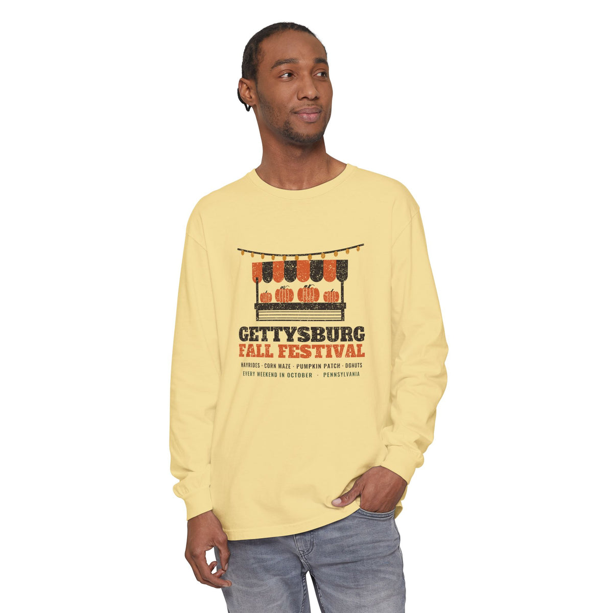 Gettysburg Pennsylvania Fall Festival Farm Stand Long Sleeve Tee