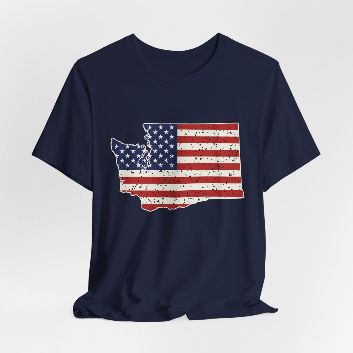 Washington American Flag Map T-Shirt
