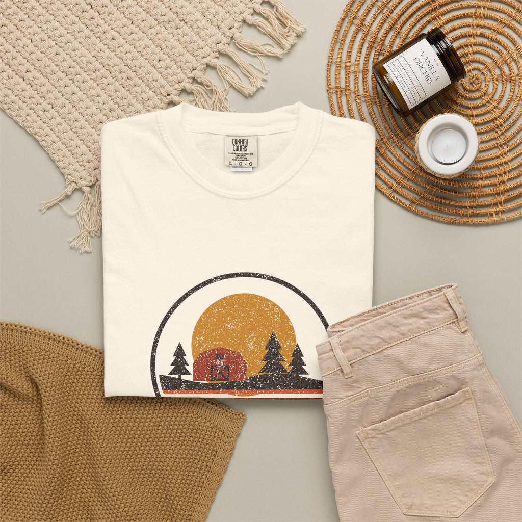 Harvest Moon Over Tennessee Retro Badge T-Shirt