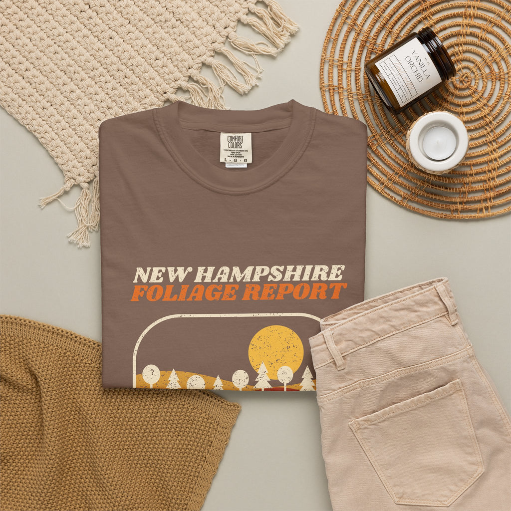 New Hampshire Foliage Report Retro Landscape T-Shirt