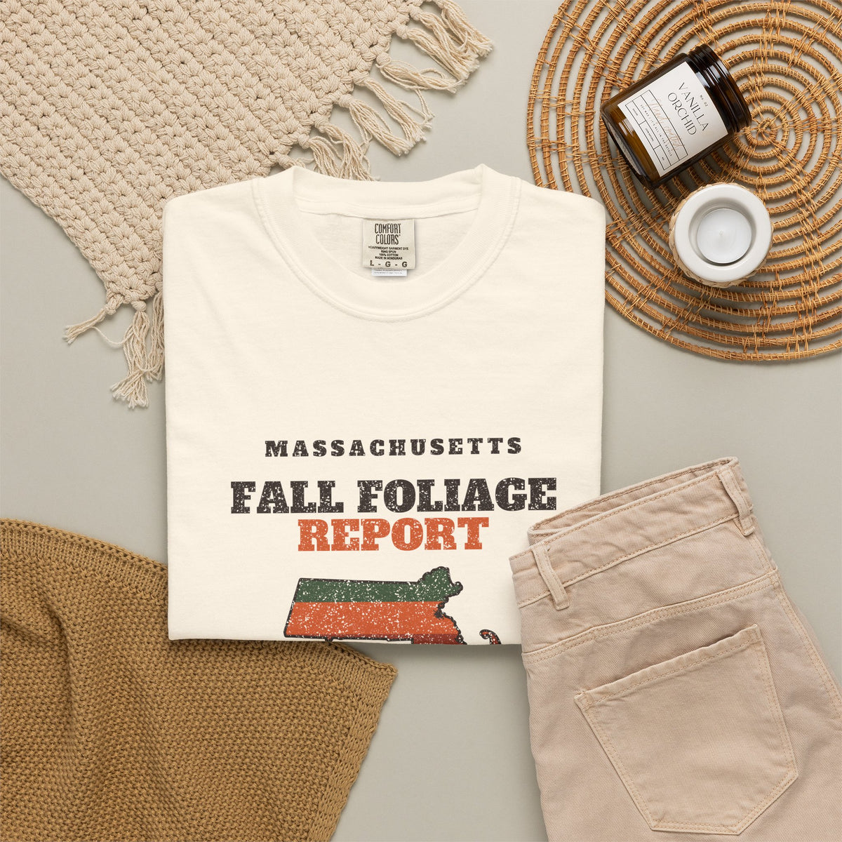 Massachusetts Fall Foliage Report Map T-Shirt