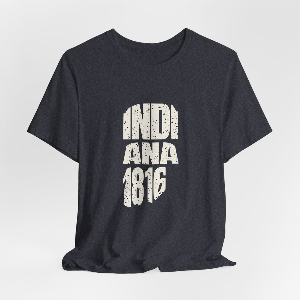 Indiana Vintage Letters Map T-Shirt