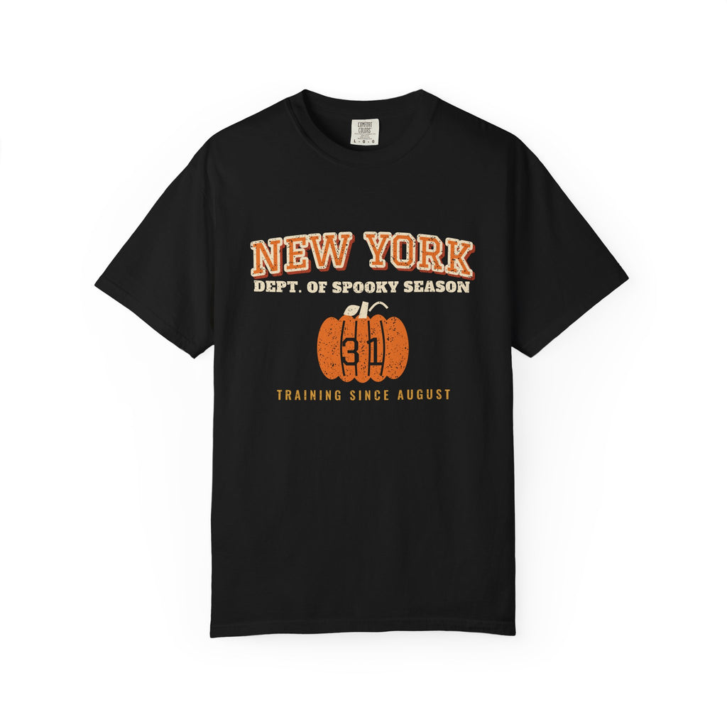 New York Dept. of Spooky Season Varsity T-Shirt