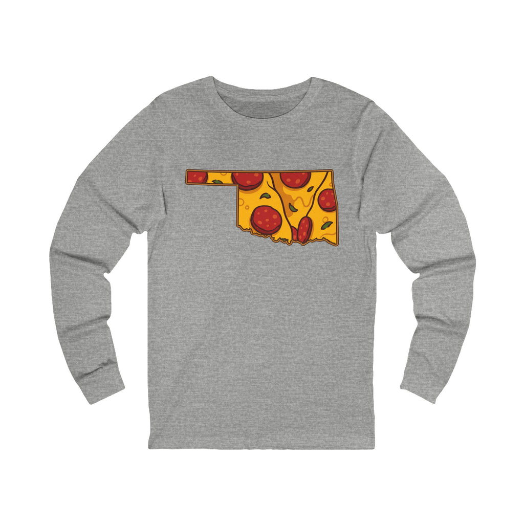 Oklahoma Pizza Map Long Sleeve Tee