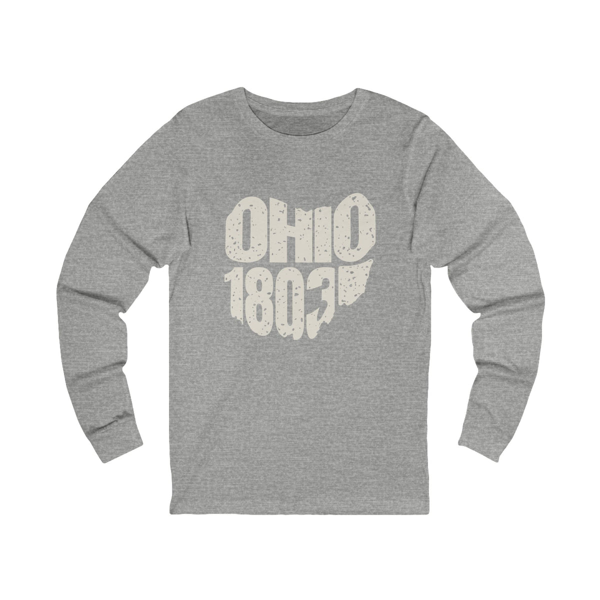 Ohio Vintage Letters Map Long Sleeve Tee