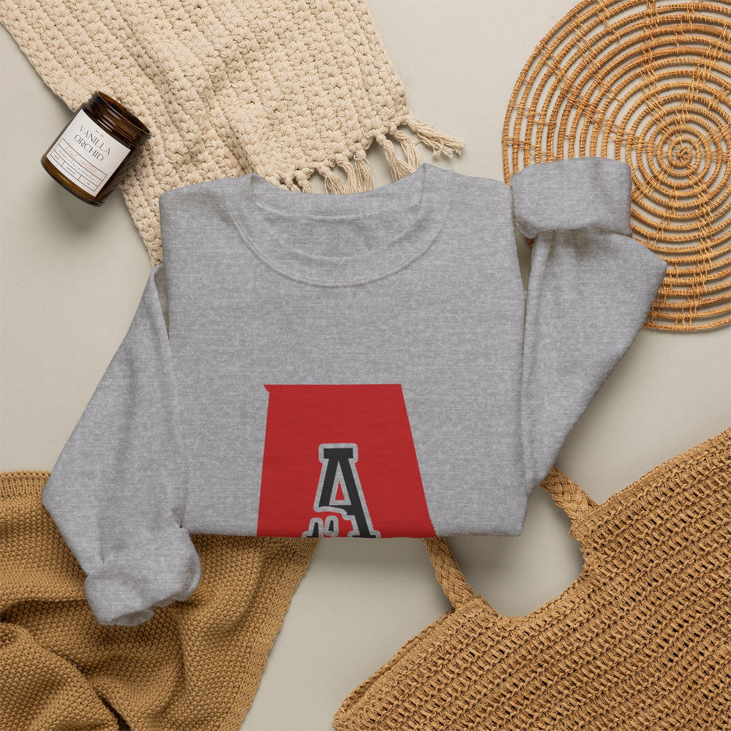 Alabama Varsity Monogram Map Crewneck Sweatshirt