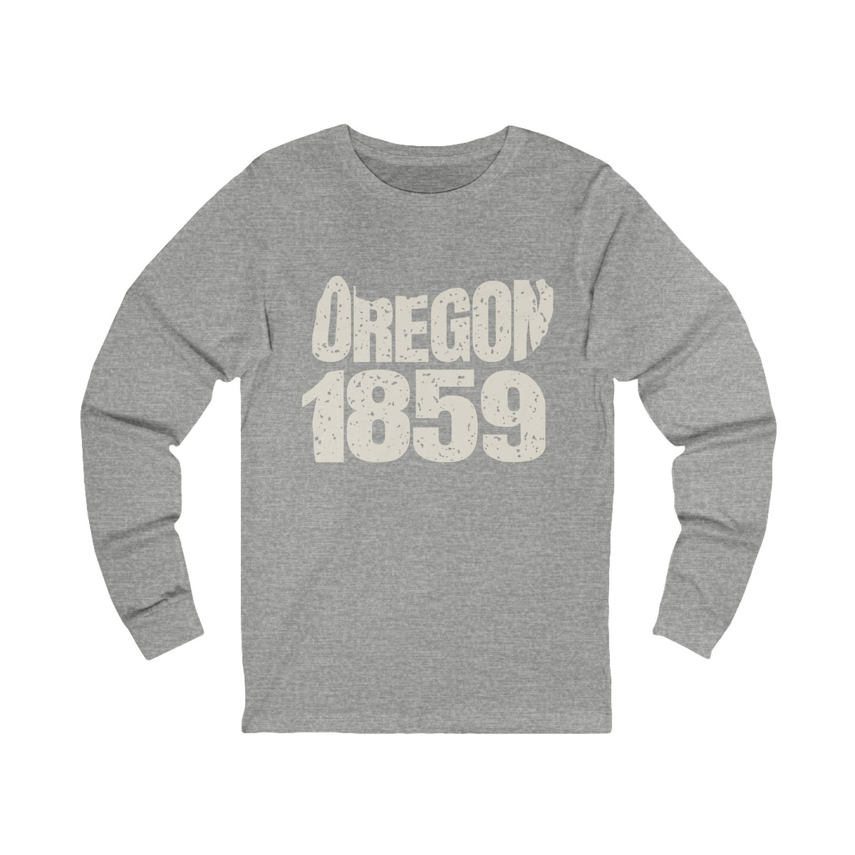 Oregon Vintage Letters Map Long Sleeve Tee