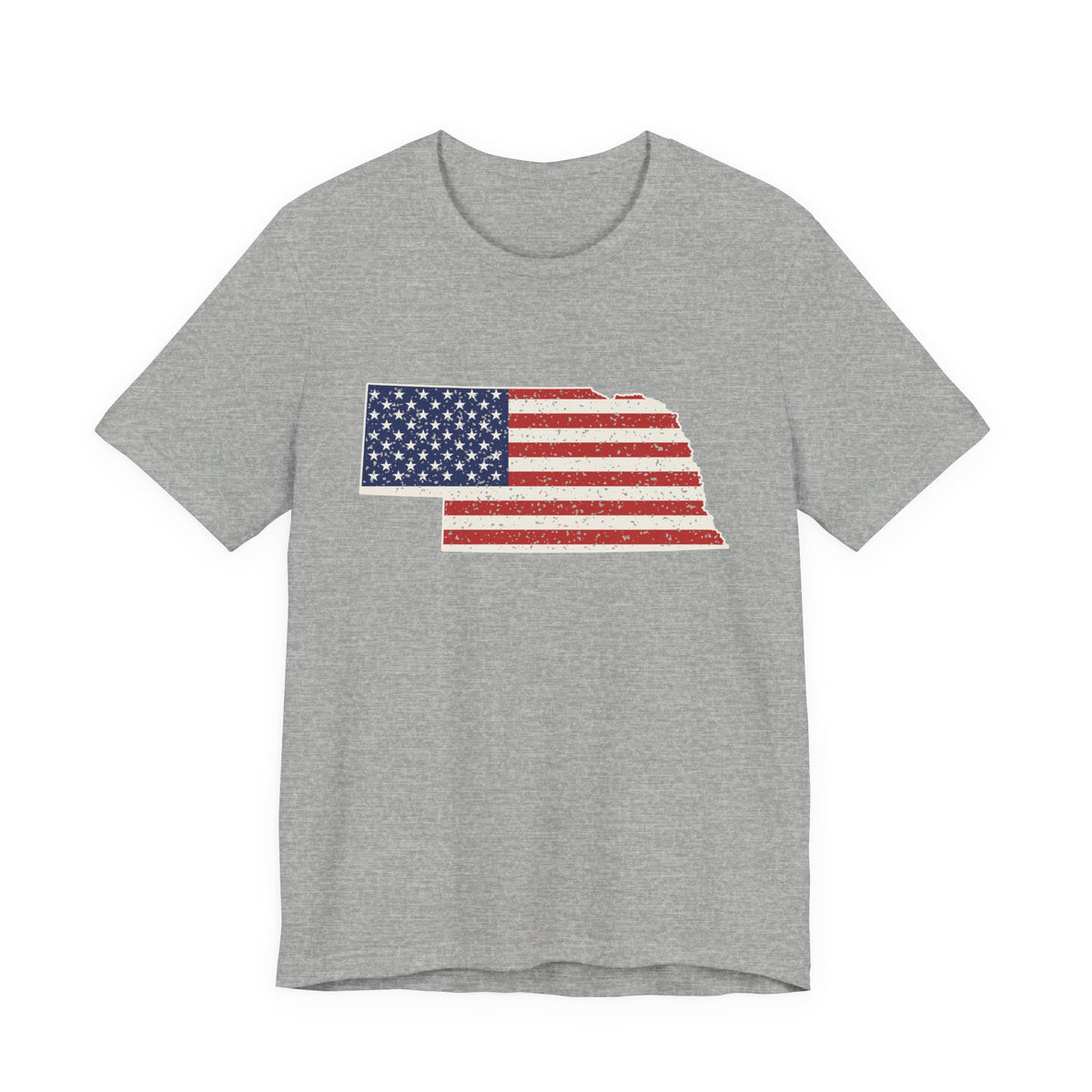 Nebraska American Flag Map T-Shirt