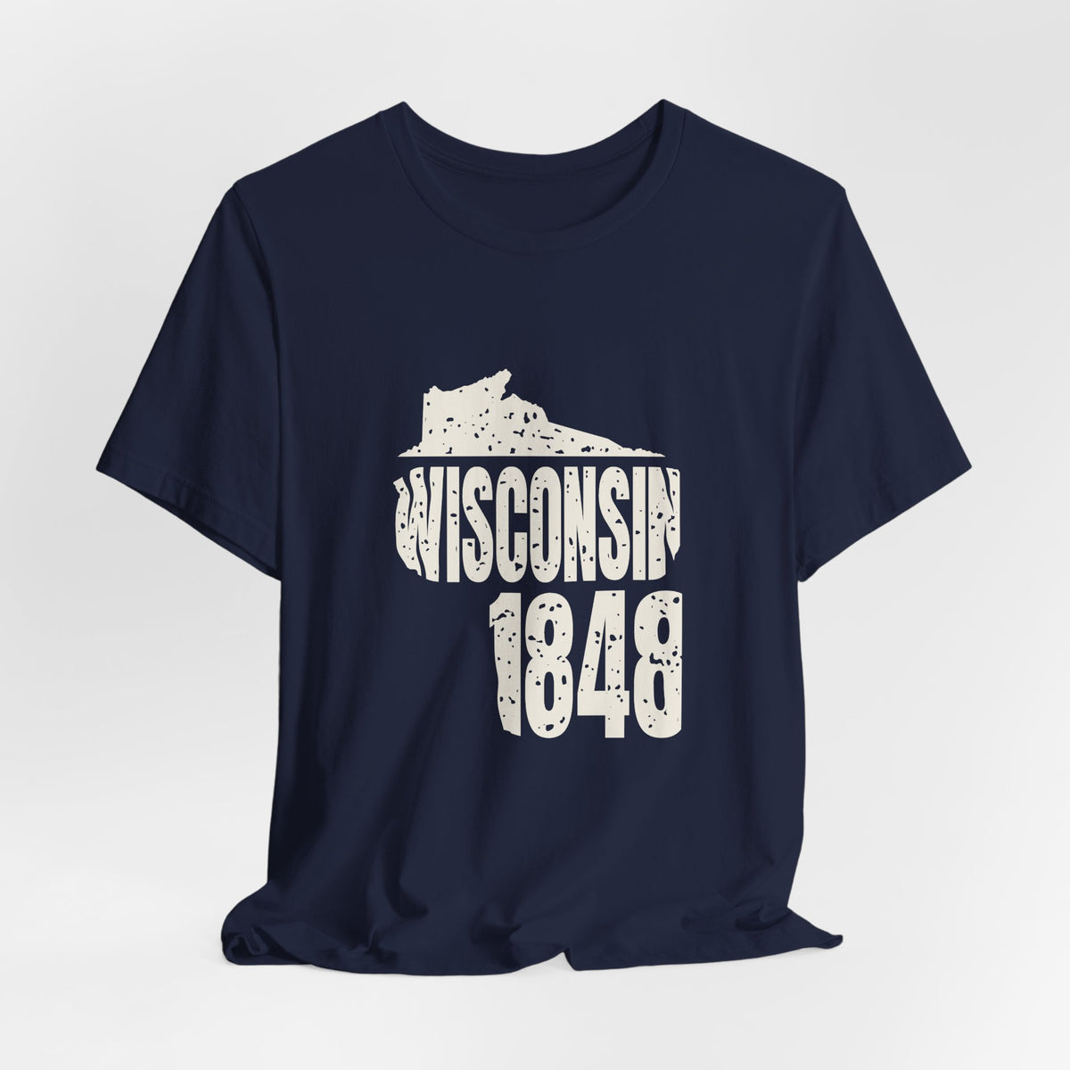 Wisconsin Vintage Letters Map T-Shirt