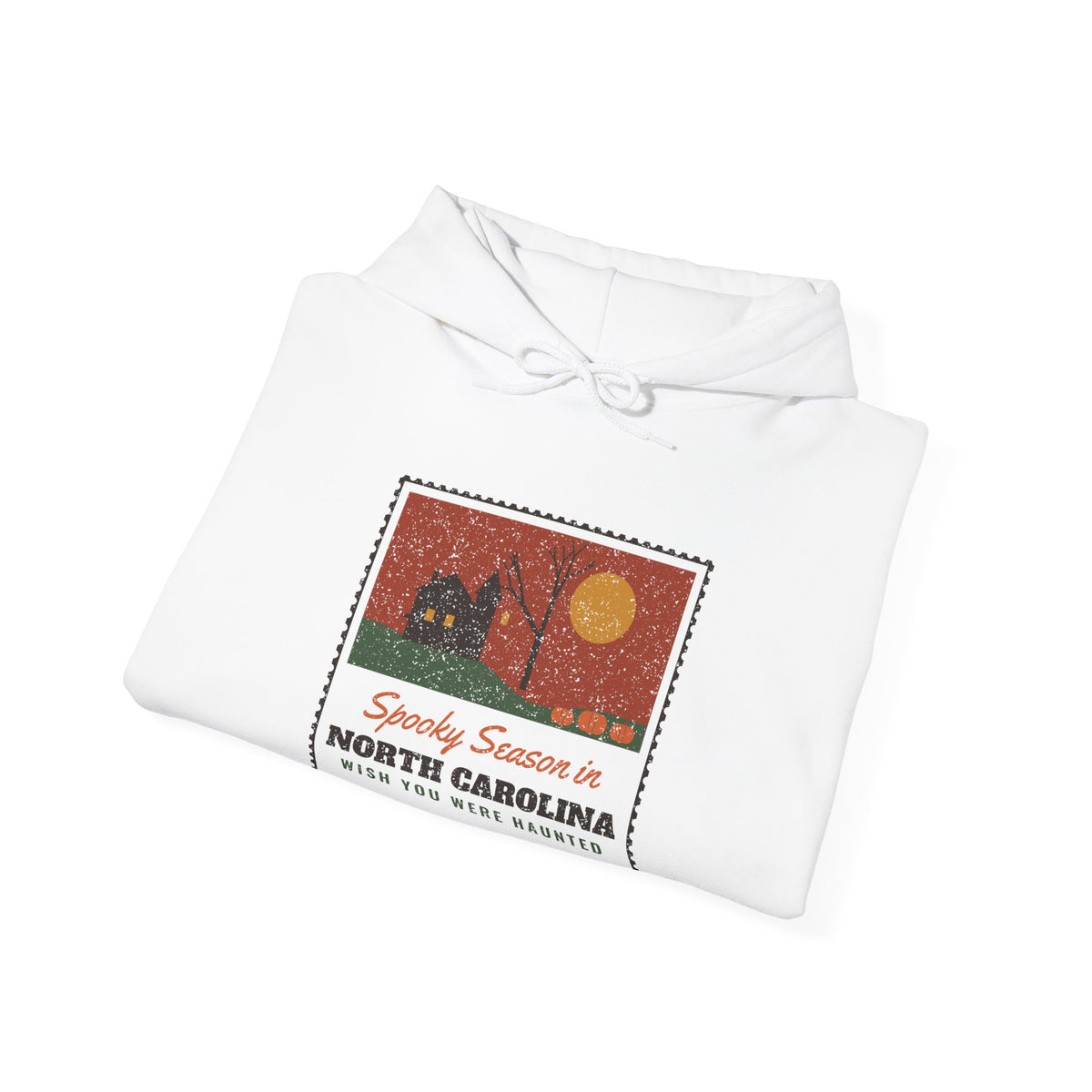 Spooky Season in North Carolina Haunted Postcard Hoodie