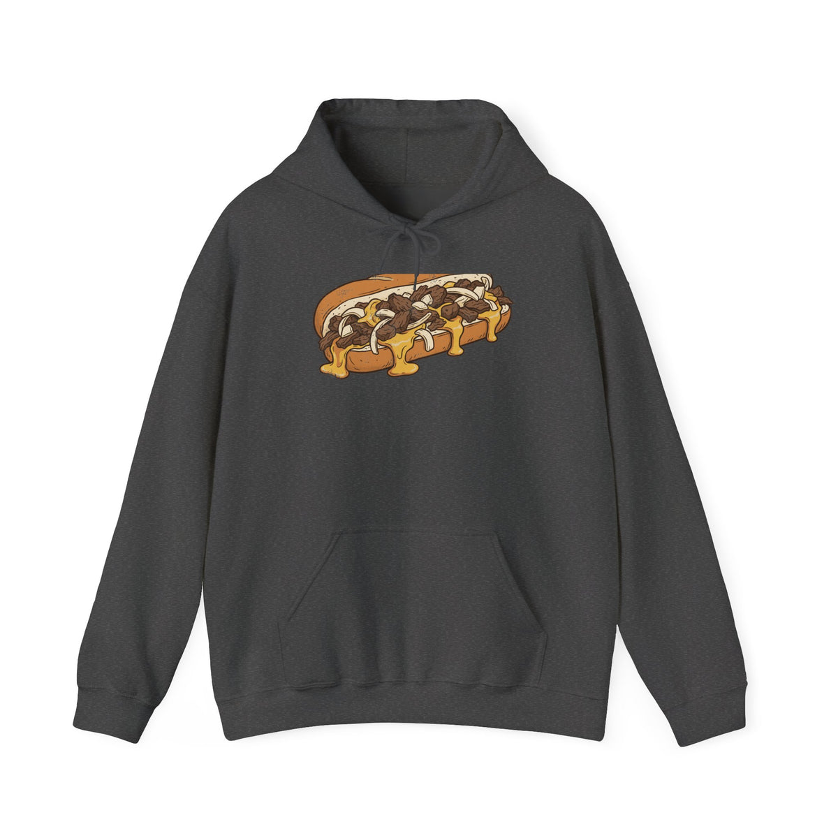 Philly Cheesesteak Retro Food Illustration Hoodie