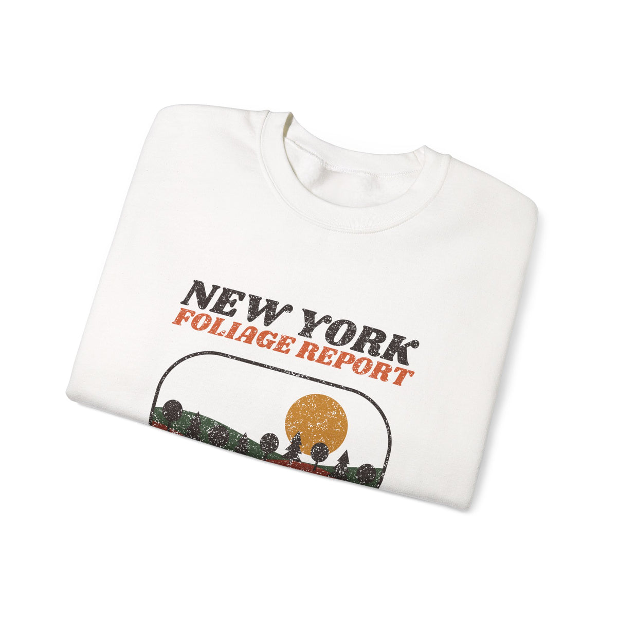 New York Foliage Report Retro Landscape Crewneck Sweatshirt