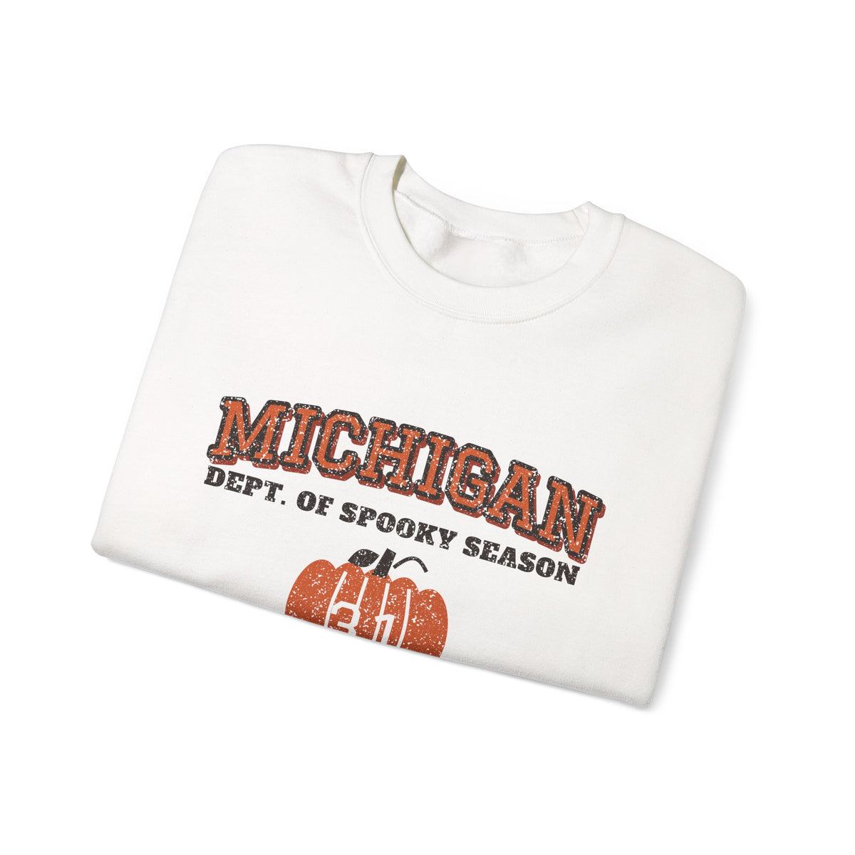 Michigan Dept. of Spooky Season Varsity Crewneck Sweatshirt