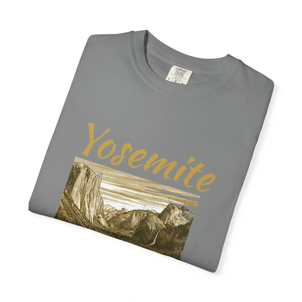 Yosemite Valley Est 1890 Granite Cliffs Engraving T-Shirt