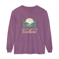 Just a Girl Who Loves Scotland Thistles Highland Glen Long Sleeve Tee