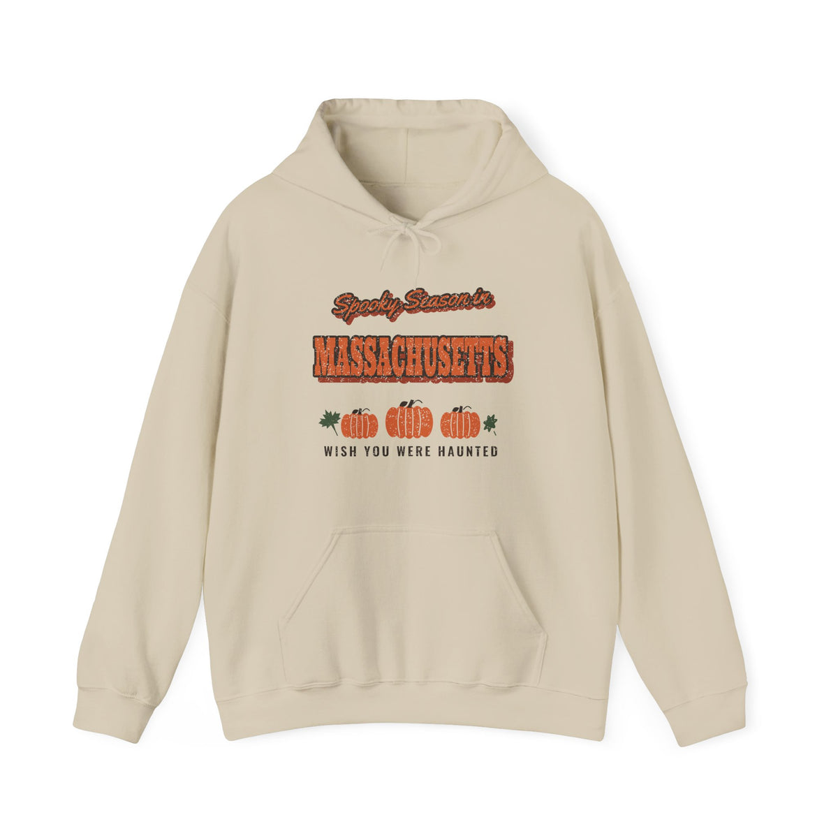 Spooky Season in Massachusetts Vintage Postcard Hoodie