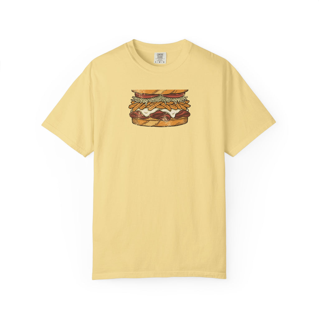 Pittsburgh Fries and Slaw Sandwich Food Illustration T-Shirt