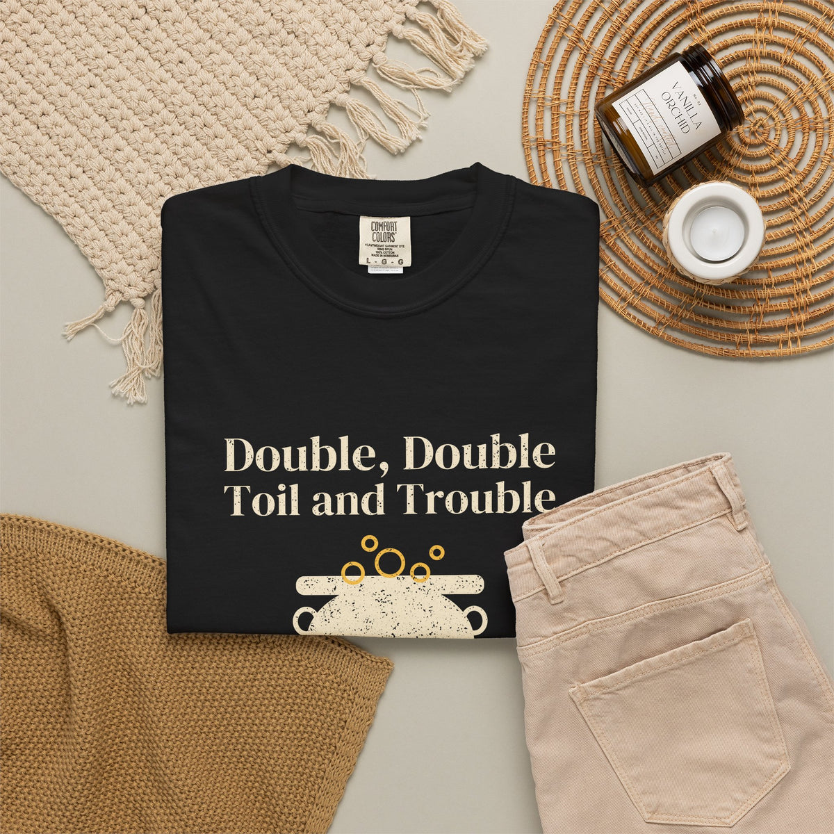 Double Double Toil and Trouble Cauldron T-Shirt