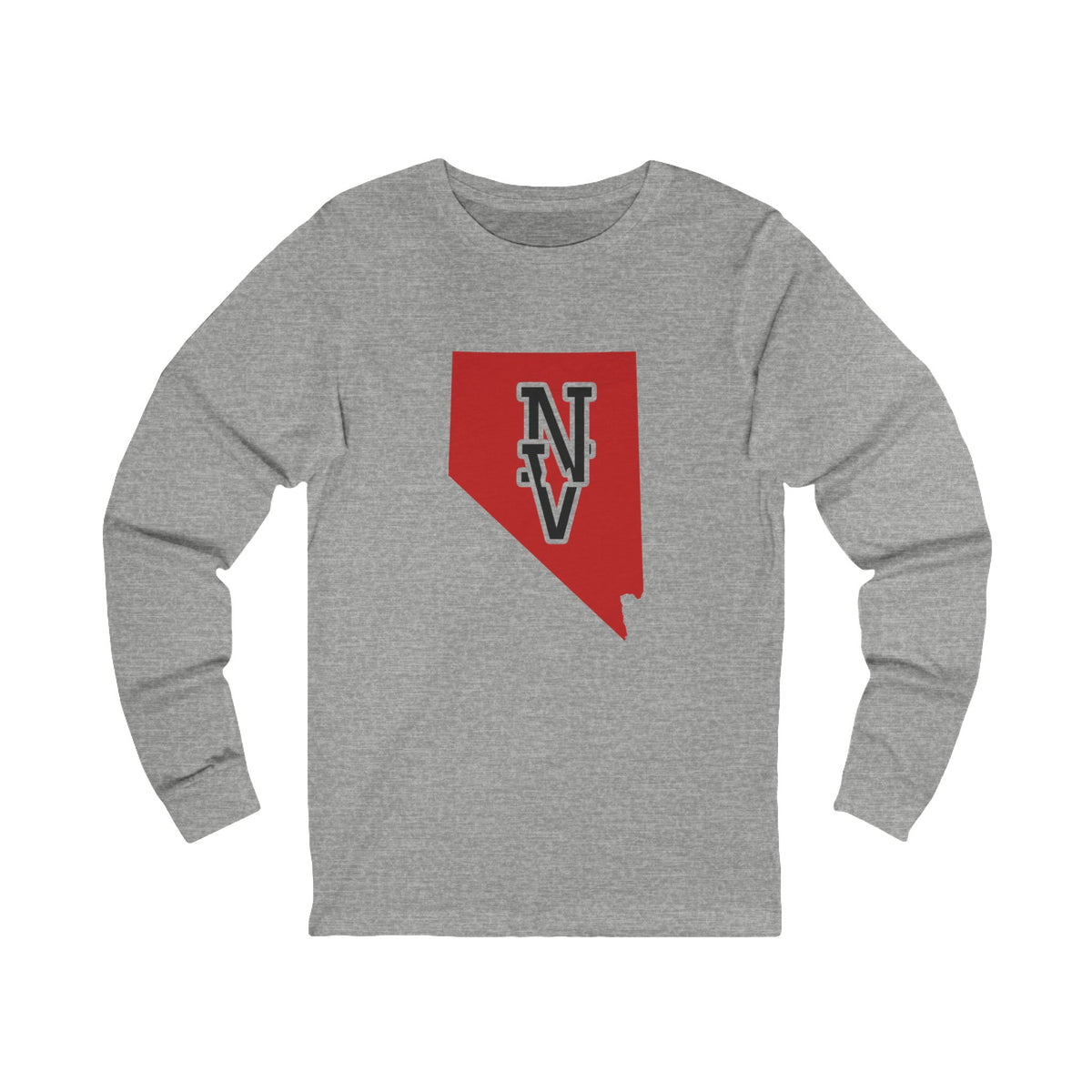 Nevada Varsity Monogram Map Long Sleeve Tee