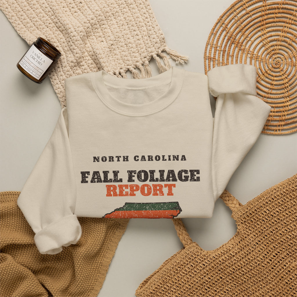 North Carolina Fall Foliage Report Map Crewneck Sweatshirt