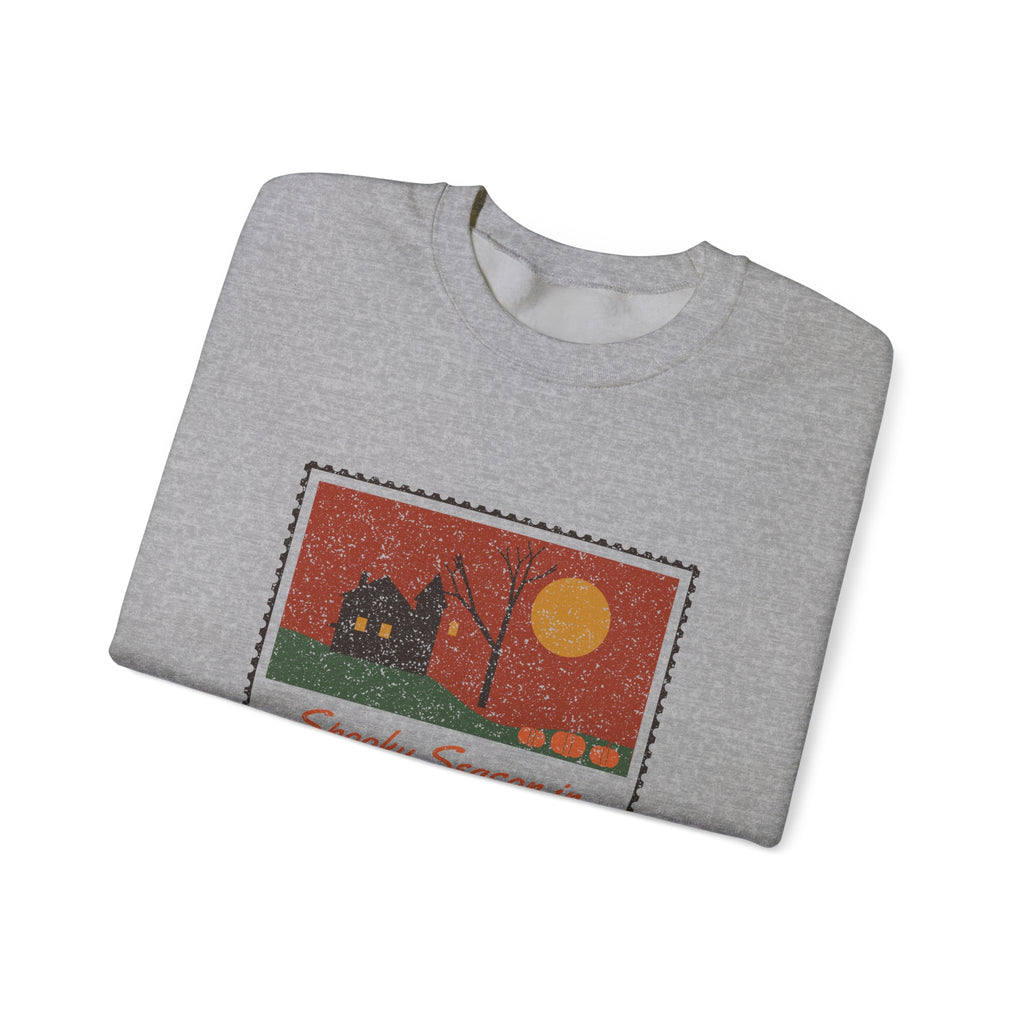 Spooky Season in Ohio Haunted Postcard Crewneck Sweatshirt