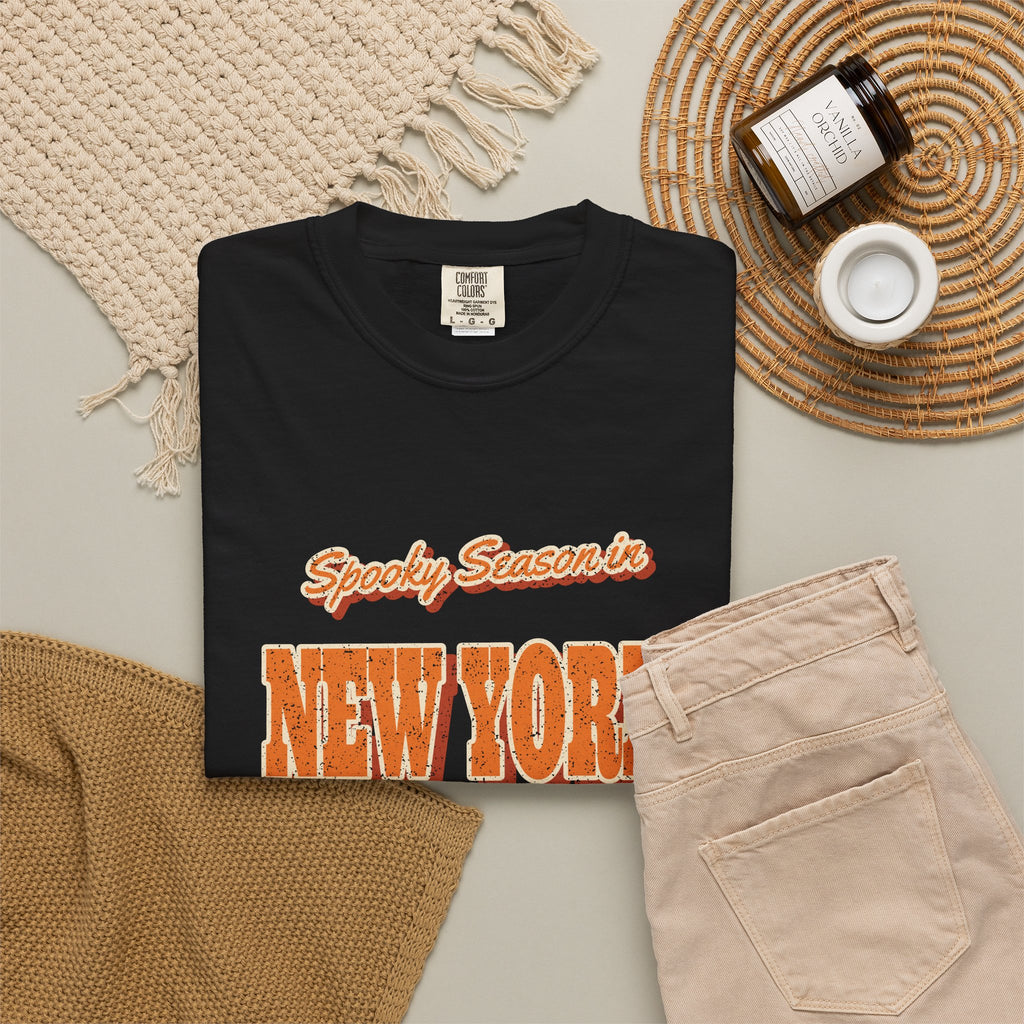 Spooky Season in New York Vintage Postcard T-Shirt