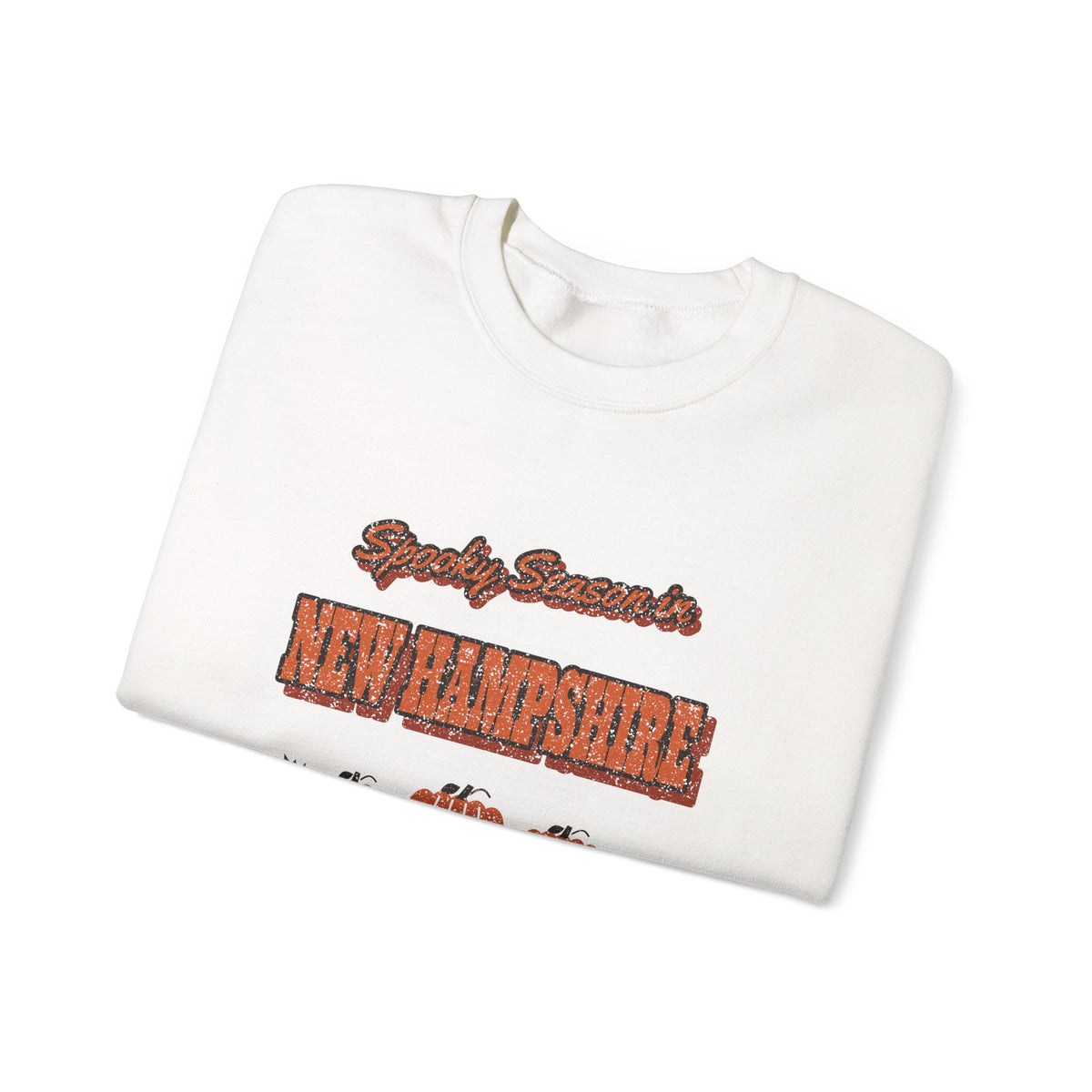 Spooky Season in New Hampshire Vintage Postcard Crewneck Sweatshirt