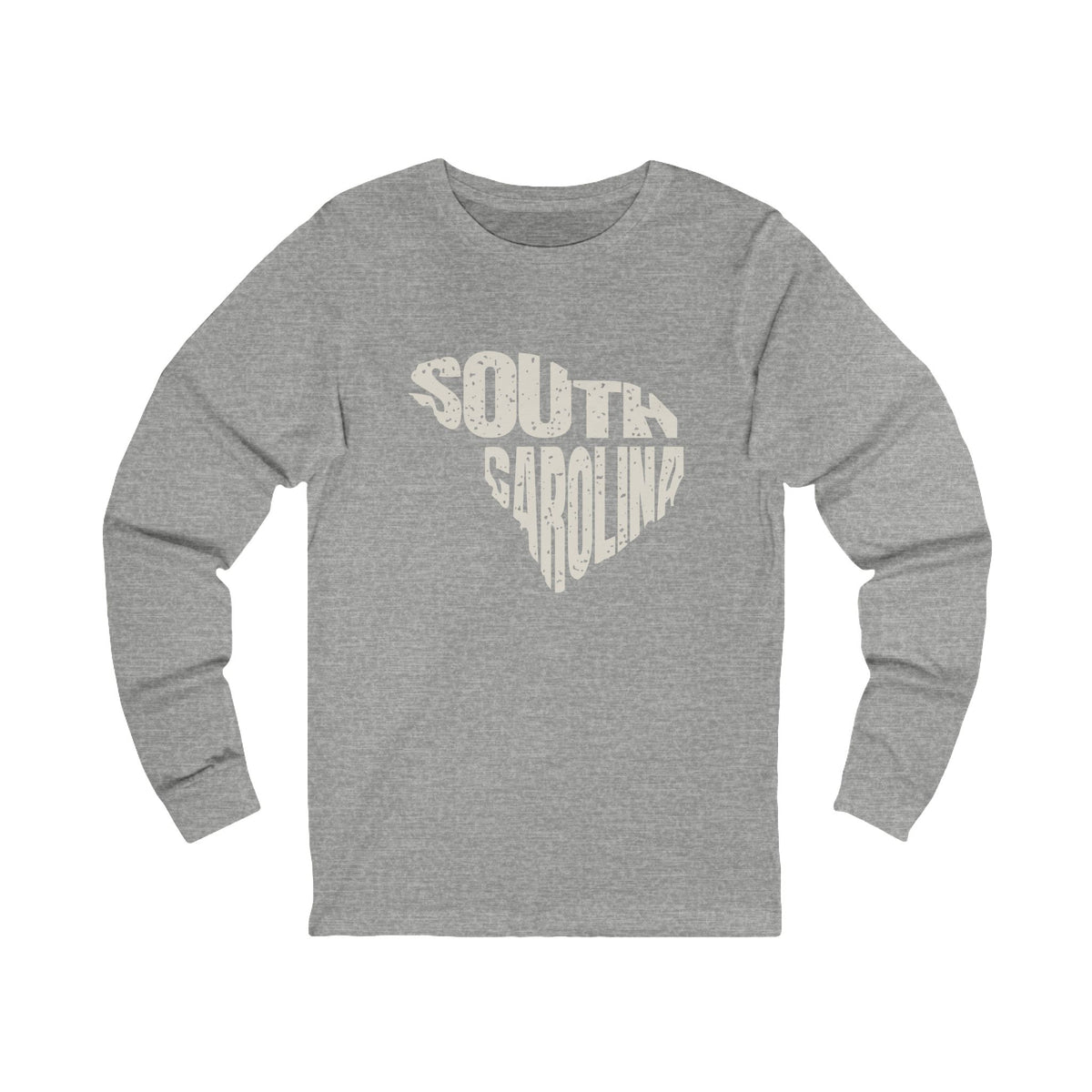 South Carolina Vintage Letters Map Long Sleeve Tee