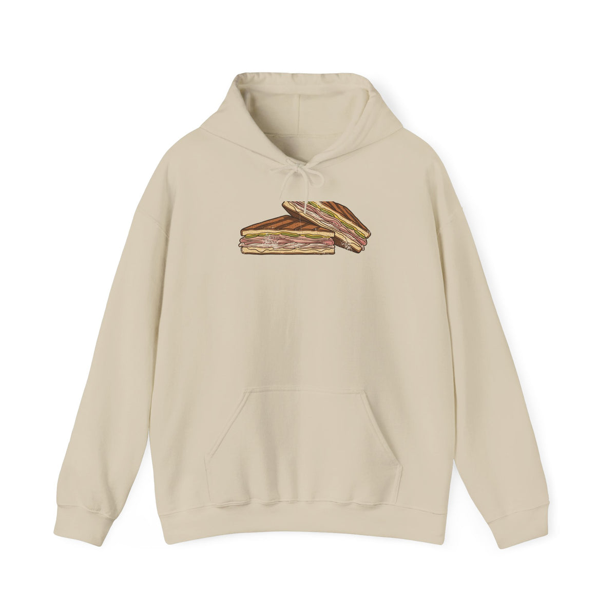 Tampa Cuban Sandwich Retro Food Illustration Hoodie