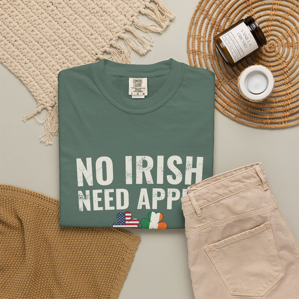 No Irish Need Apply Irish American Shamrocks T-Shirt