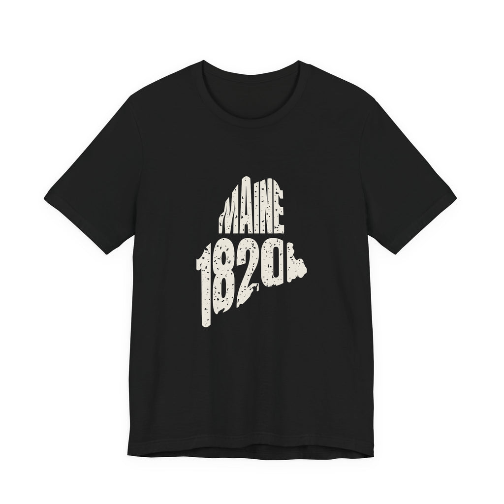 Maine Vintage Letters Map T-Shirt