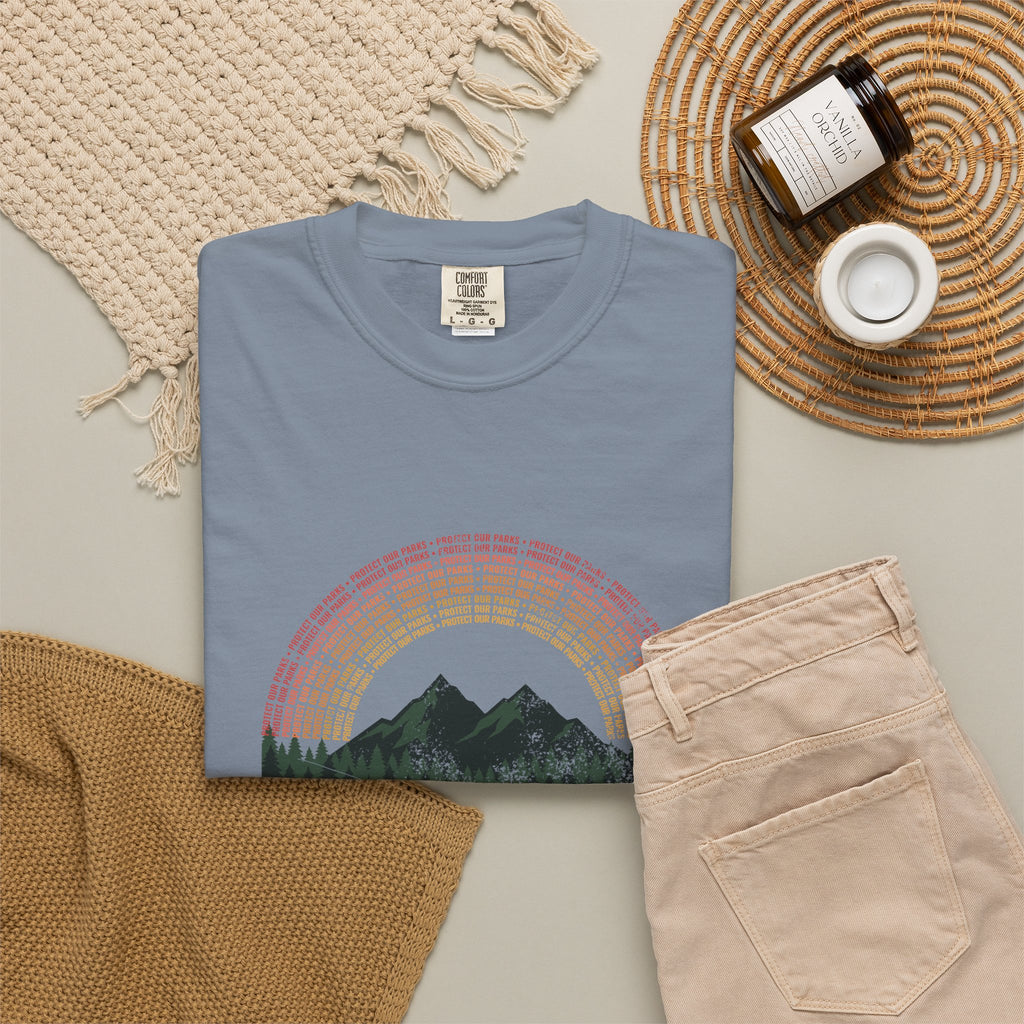 Protect Our Parks Retro Sunset Mountains T-Shirt