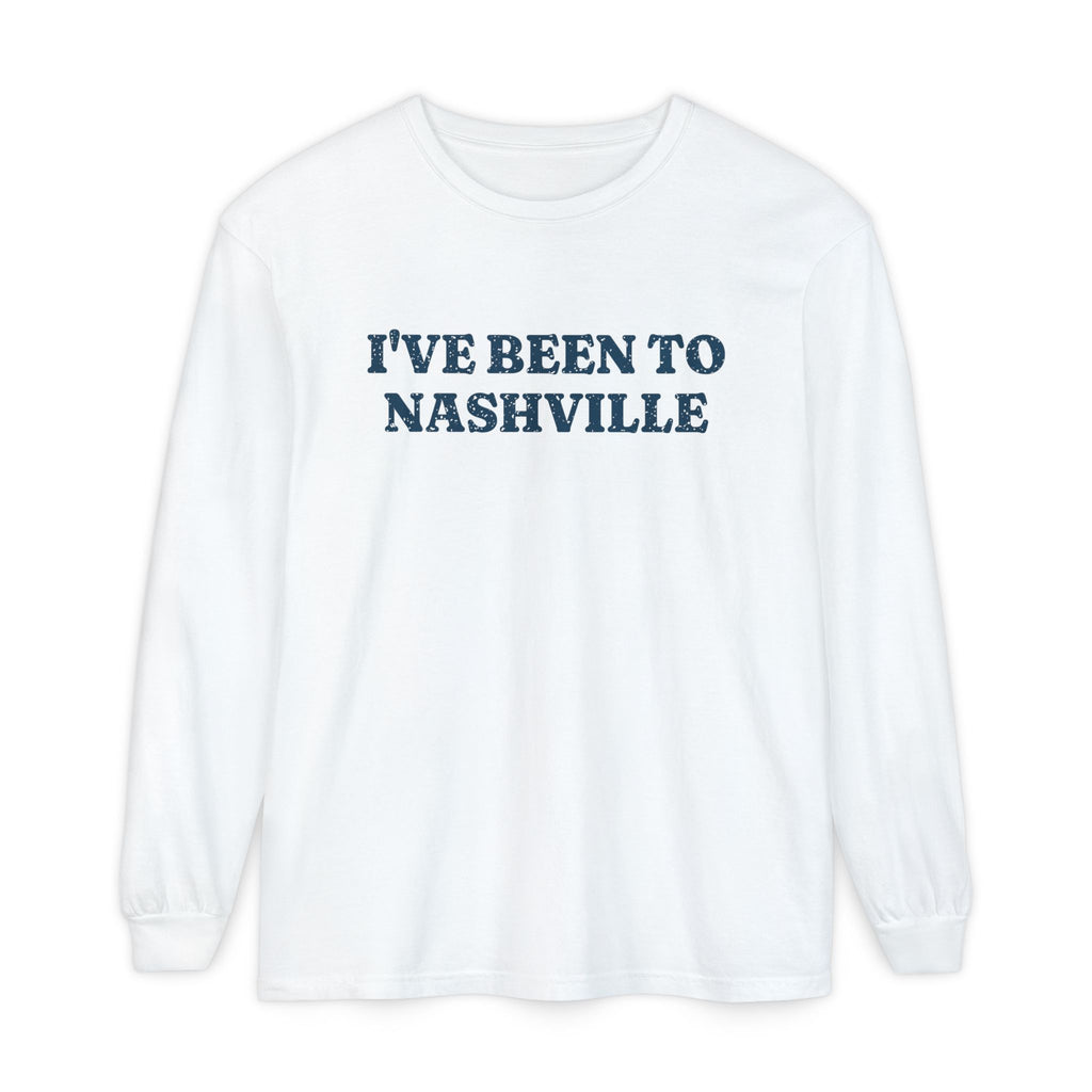 I've Been to Nashville Vintage Travel Souvenir Long Sleeve Tee