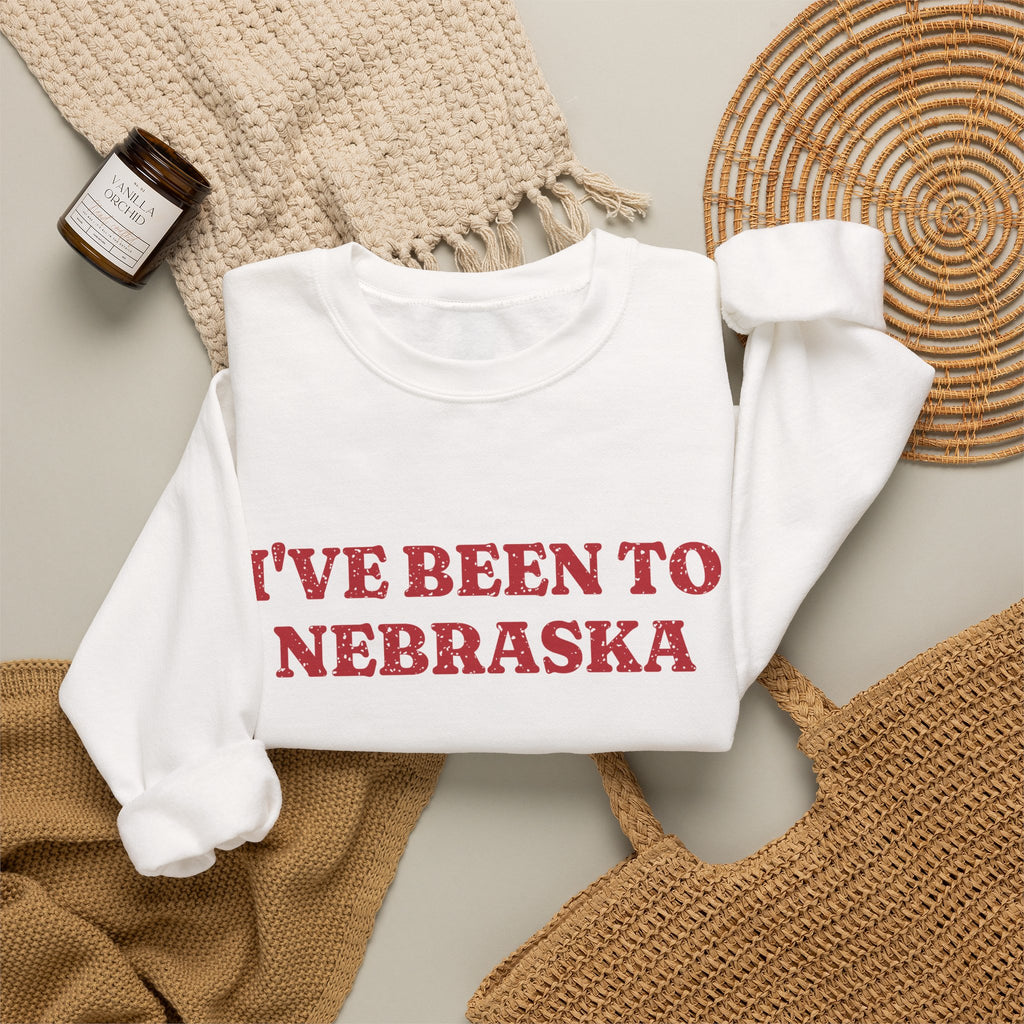 I've Been to Nebraska Vintage Travel Souvenir Crewneck Sweatshirt