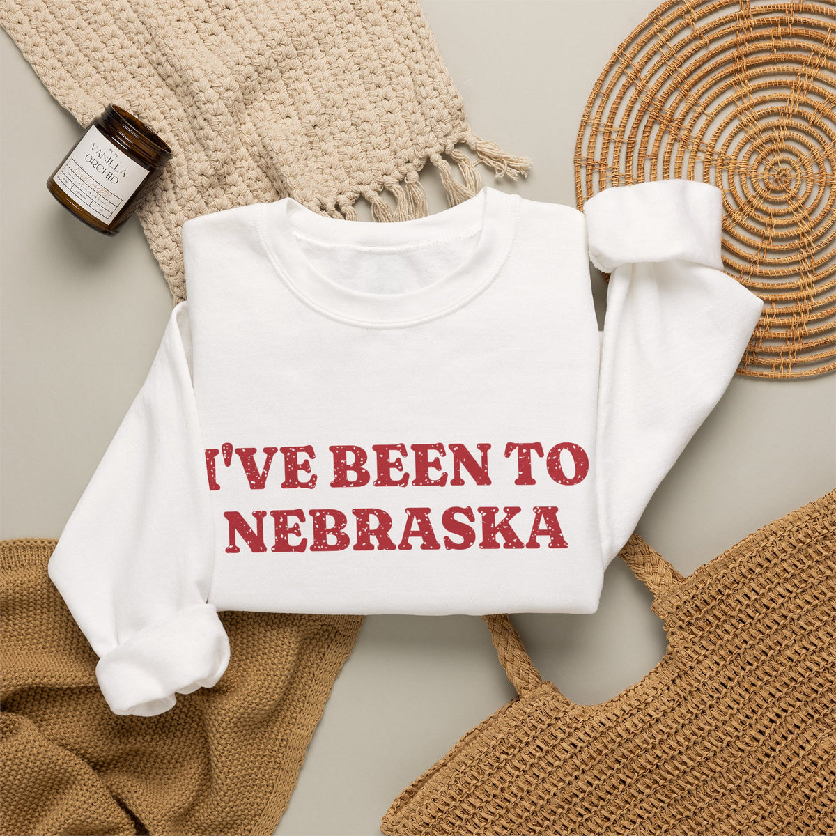 I've Been to Nebraska Vintage Travel Souvenir Crewneck Sweatshirt