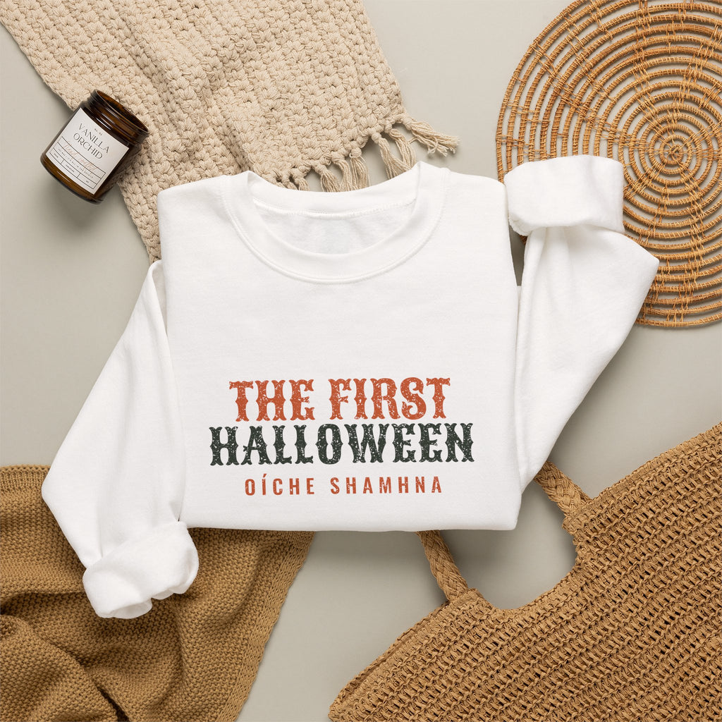 The First Halloween Oíche Shamhna Celtic Knot Crewneck Sweatshirt
