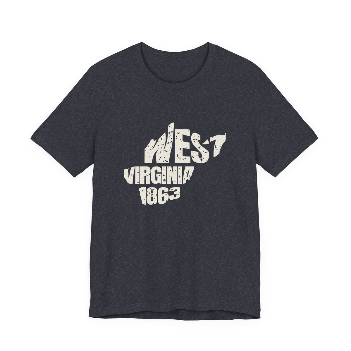 West Virginia Vintage Letters Map T-Shirt