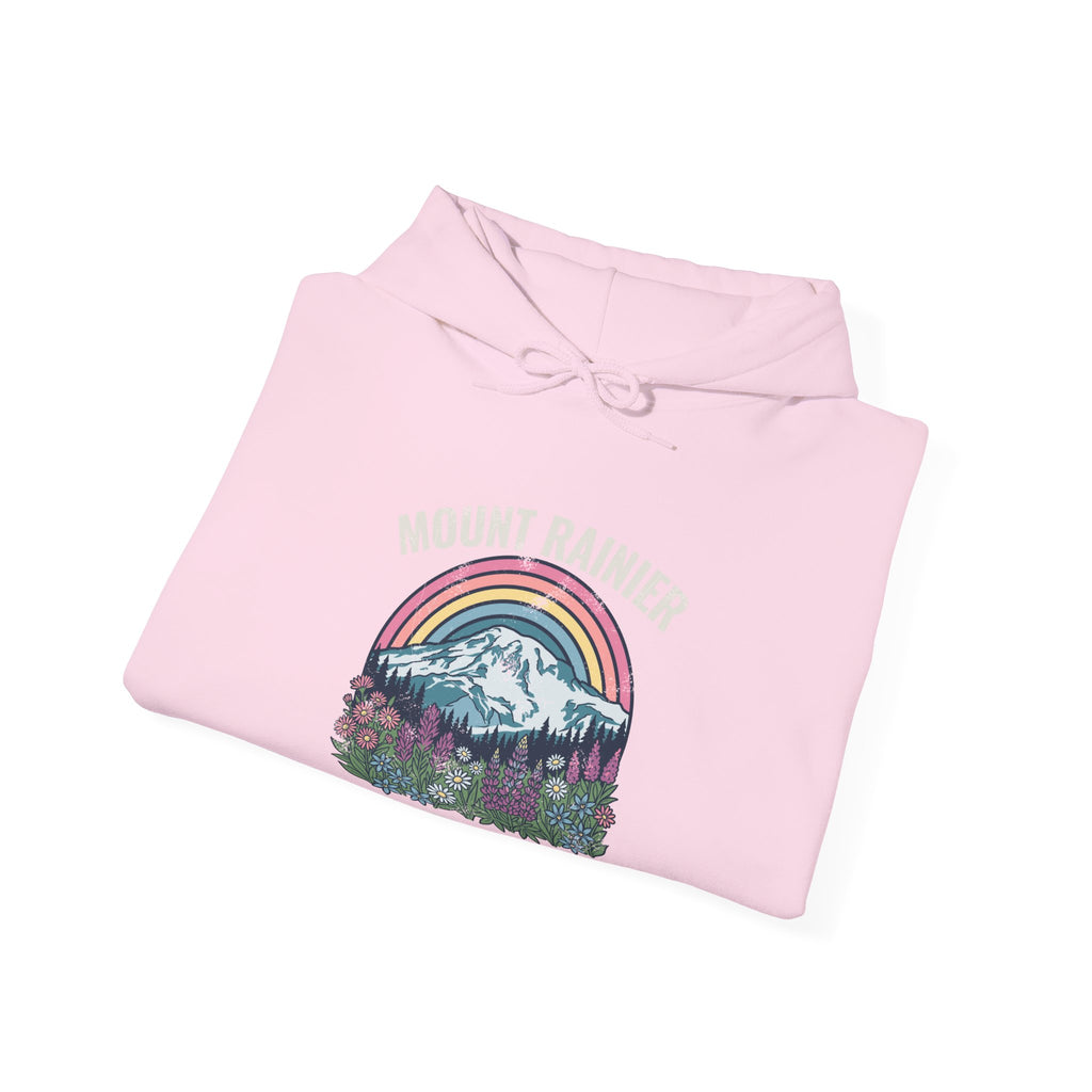 Mount Rainier National Park Wildflower Sunset Hoodie