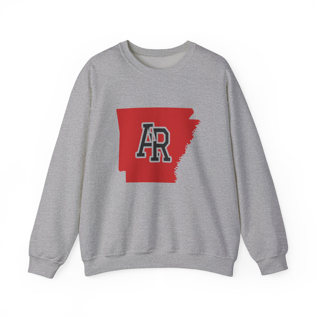 Arkansas Varsity Monogram Map Crewneck Sweatshirt