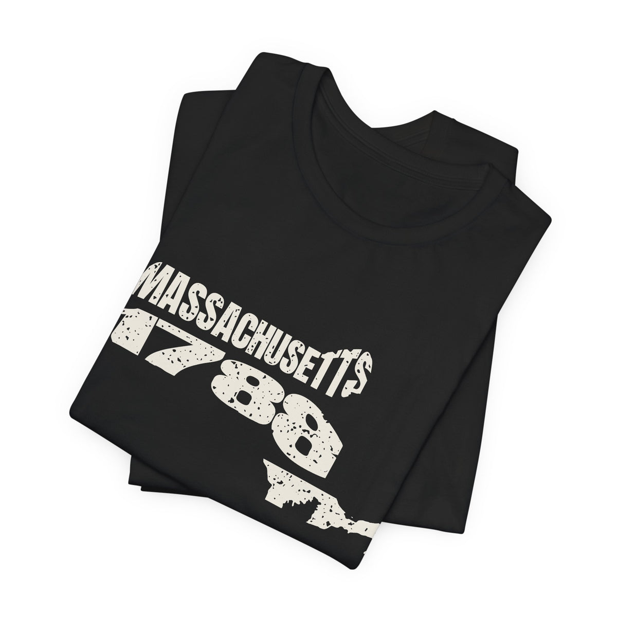Massachusetts Vintage Letters Map T-Shirt