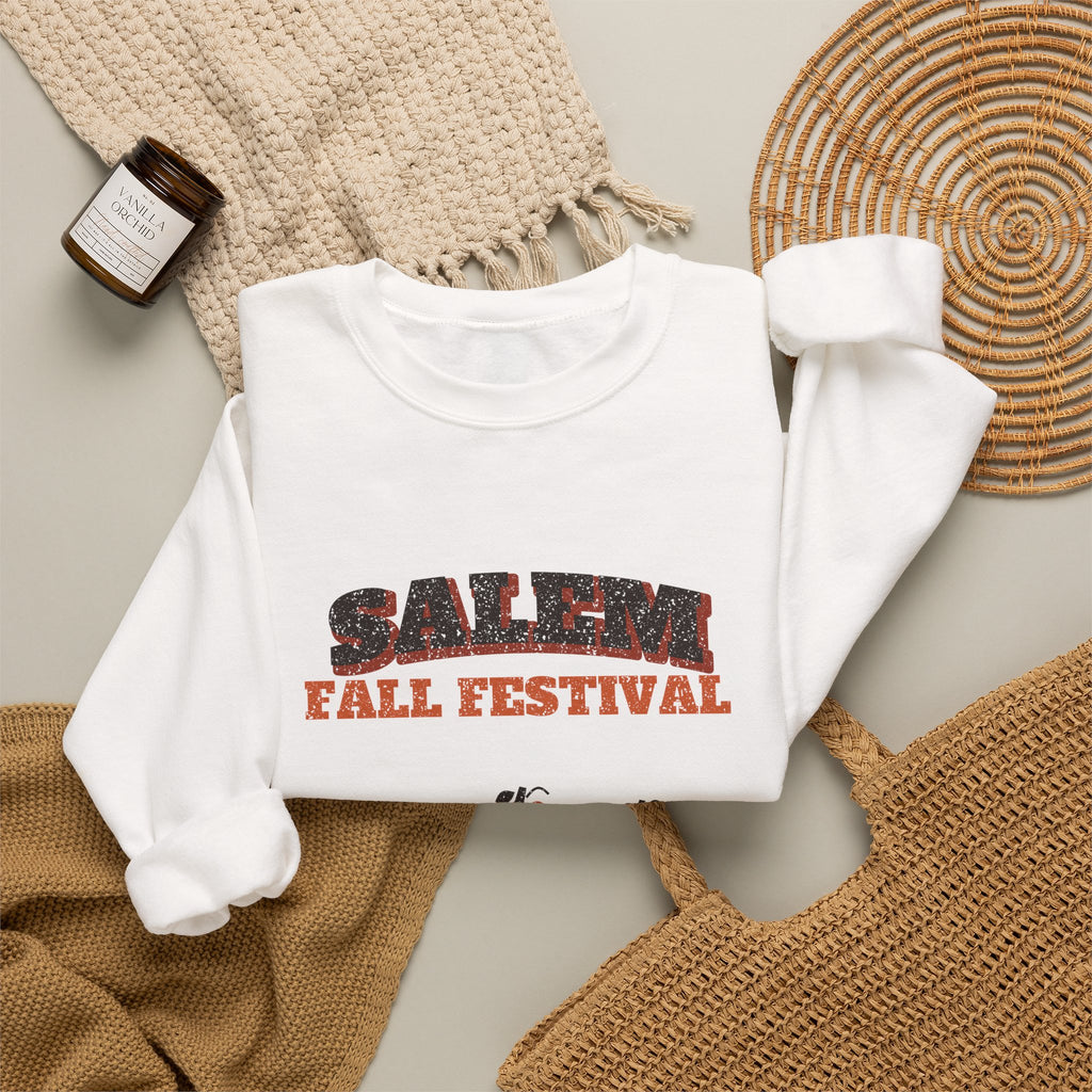 Salem Massachusetts Fall Festival Hay Wagon Crewneck Sweatshirt
