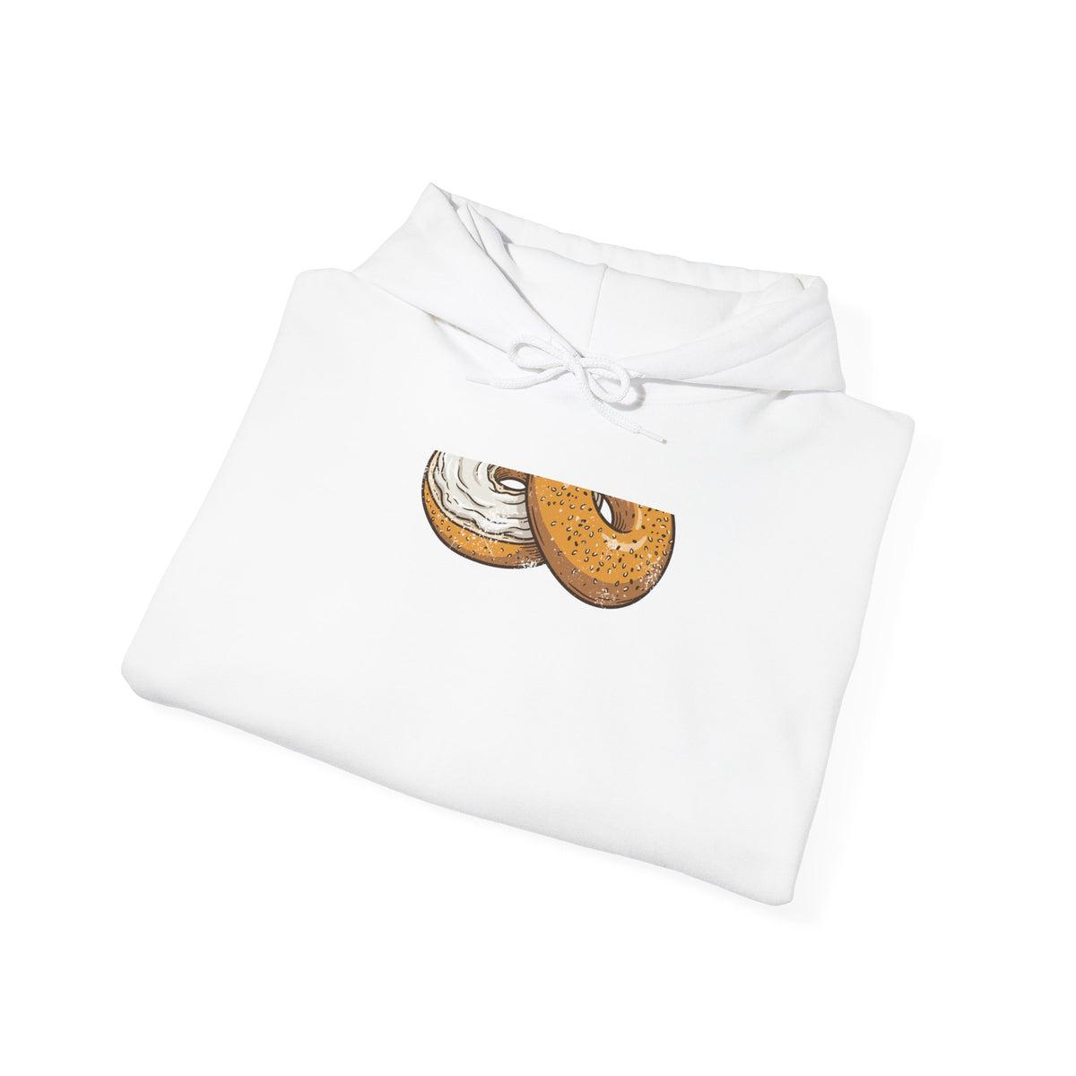 New York Everything Bagel Retro Food Illustration Hoodie