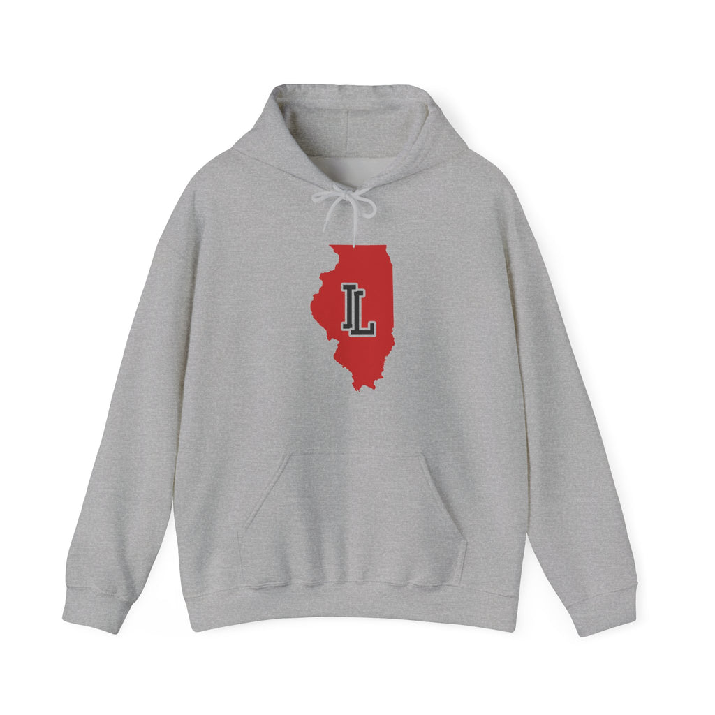 Illinois Varsity Monogram Map Hoodie