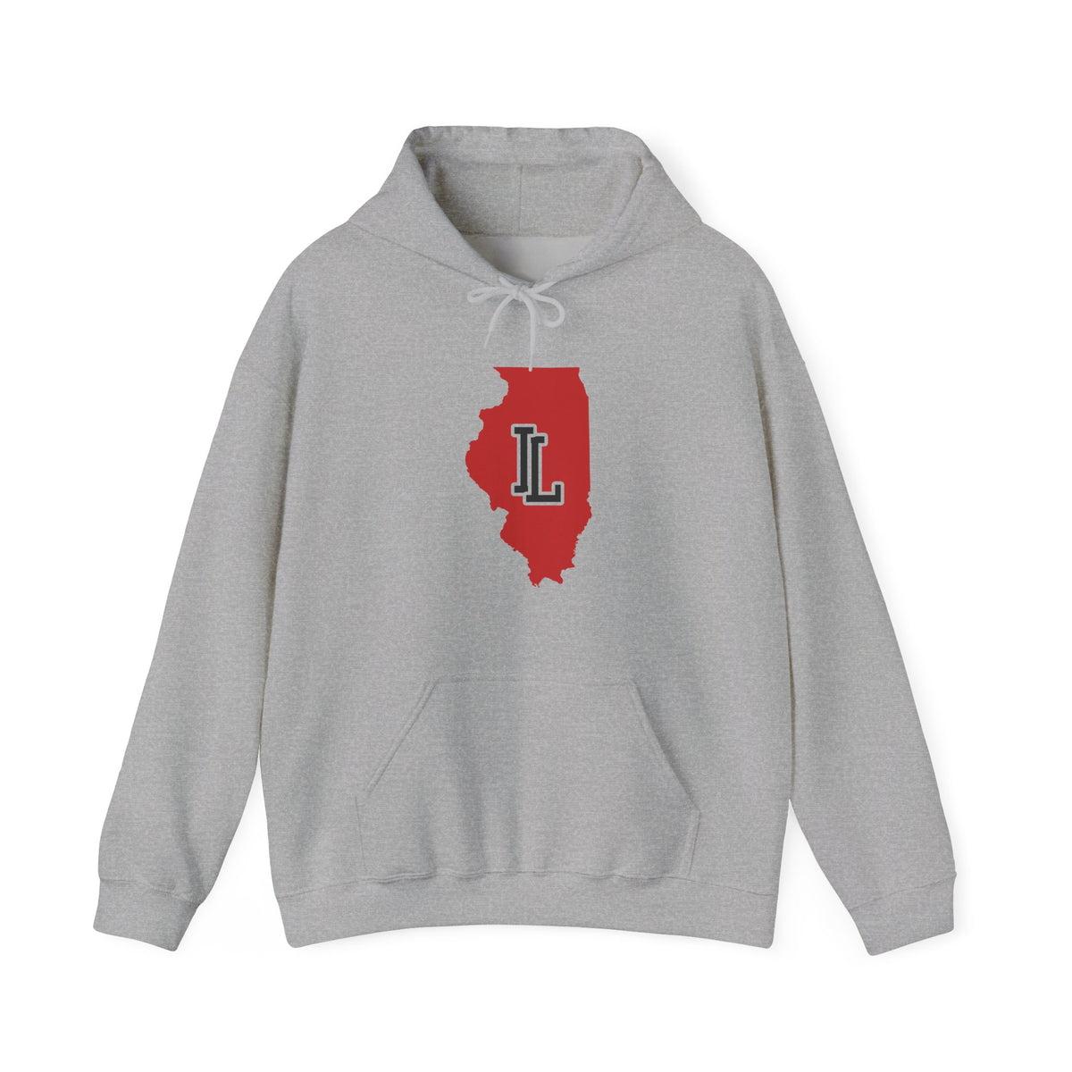 Illinois Varsity Monogram Map Hoodie