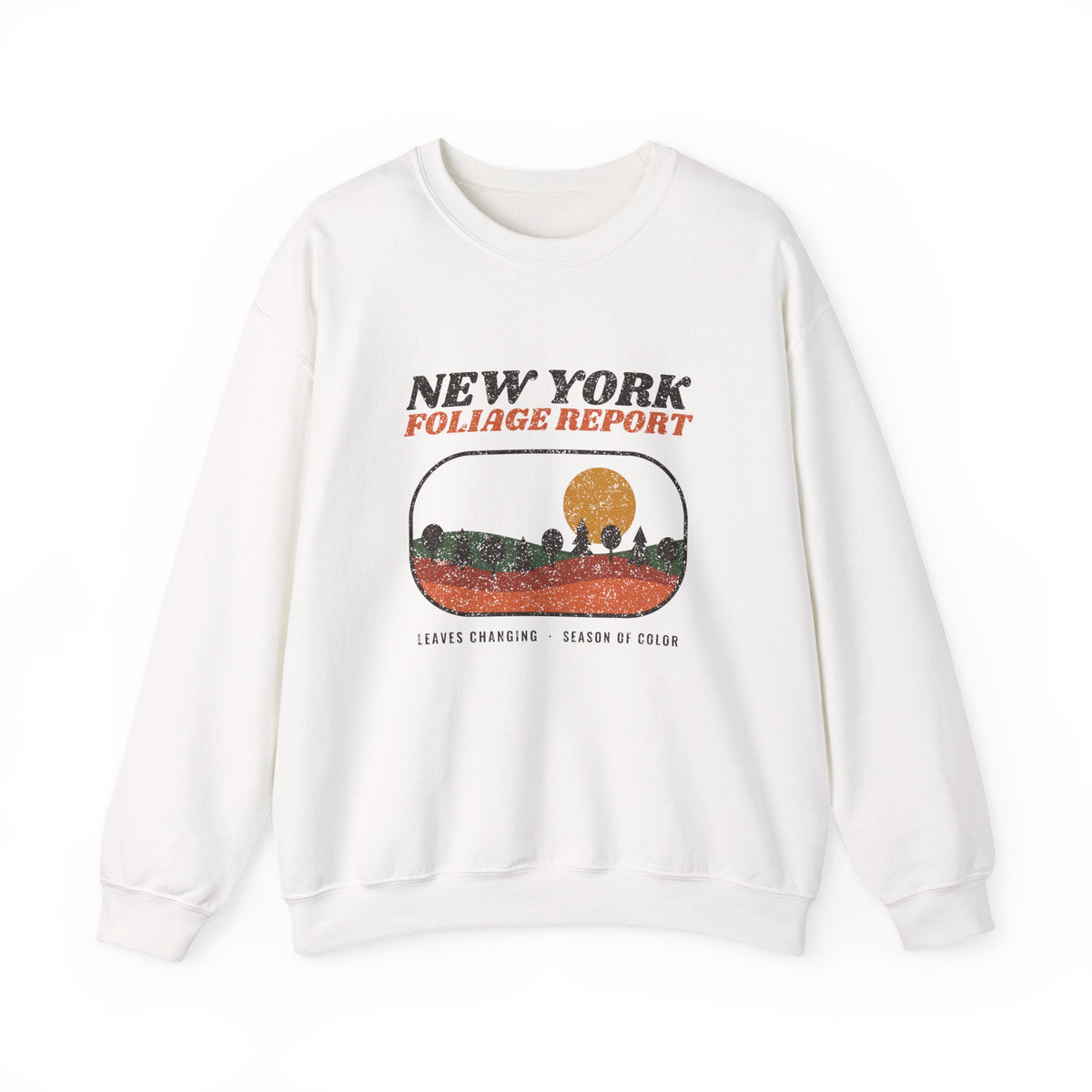 New York Foliage Report Retro Landscape Crewneck Sweatshirt