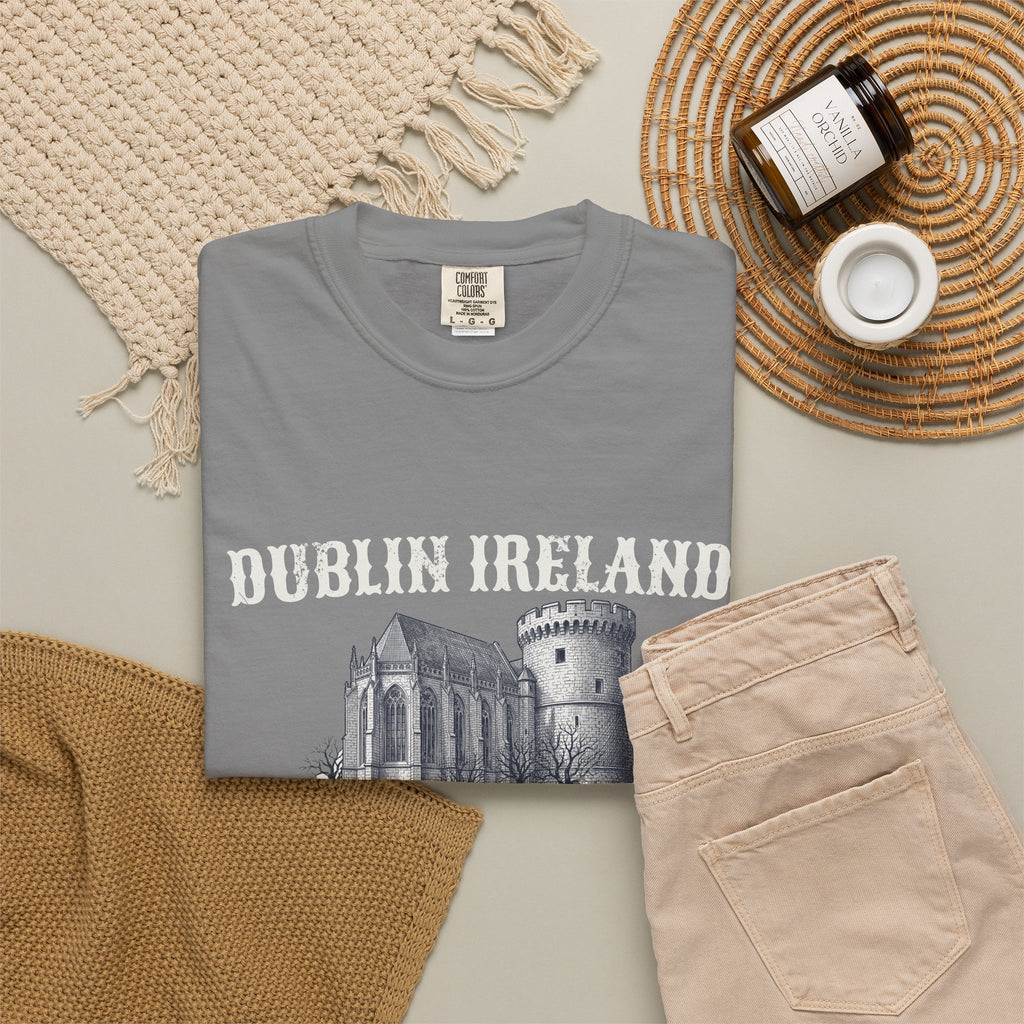 Dublin Ireland Castle Pen and Ink Sketch T-Shirt